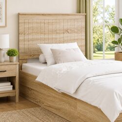 Engineered Wood 90cm Modern Headboard in Brown