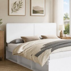 Modern White Headboard with Engineered Wood Construction