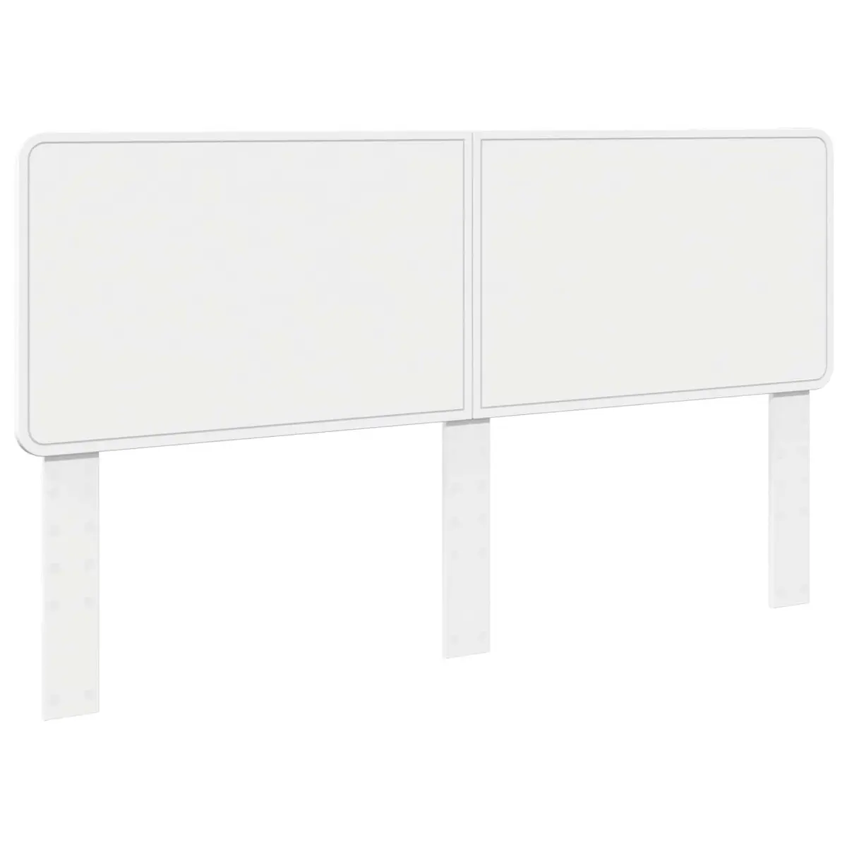 White Headboard with Engineered Wood Construction