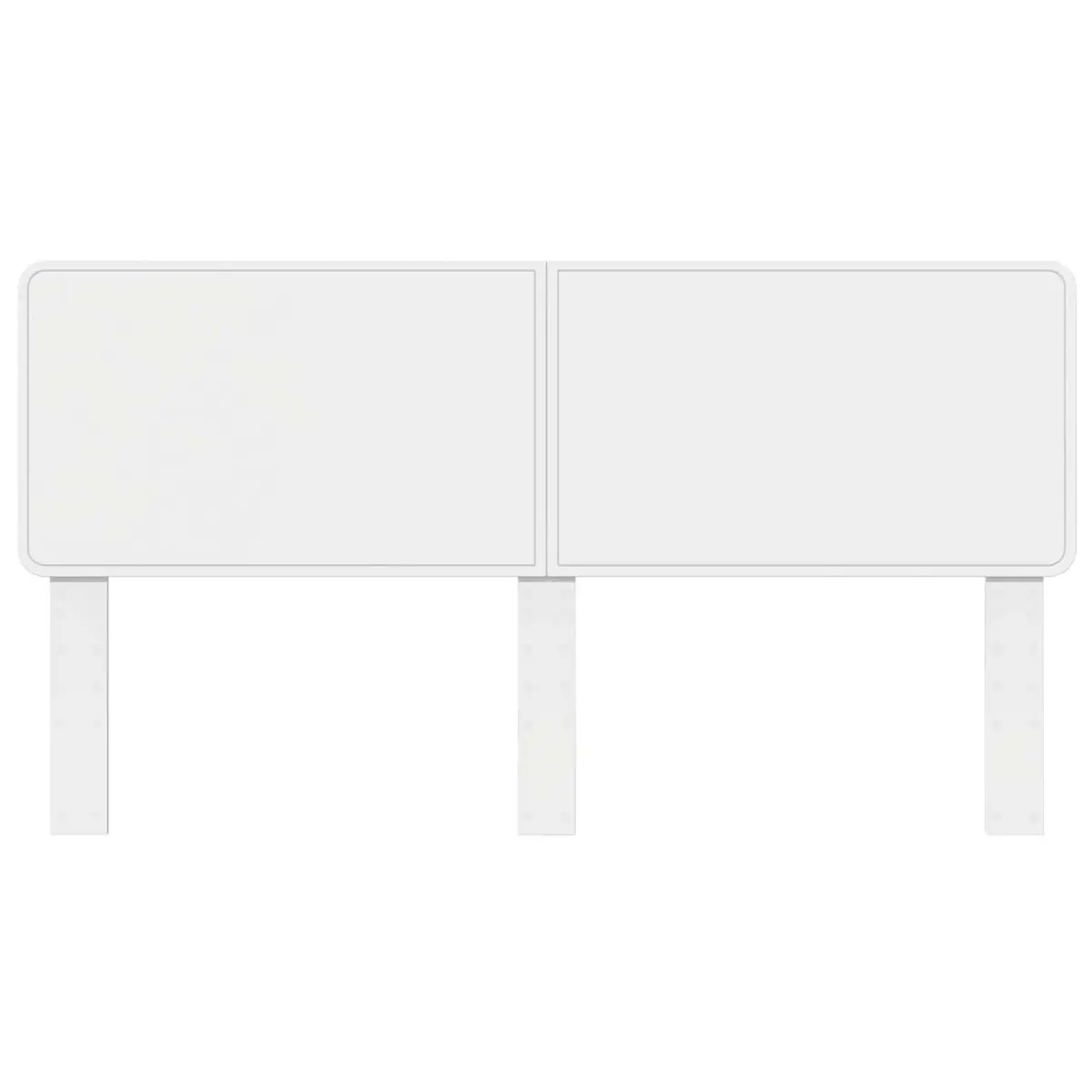 White Headboard with Engineered Wood Construction