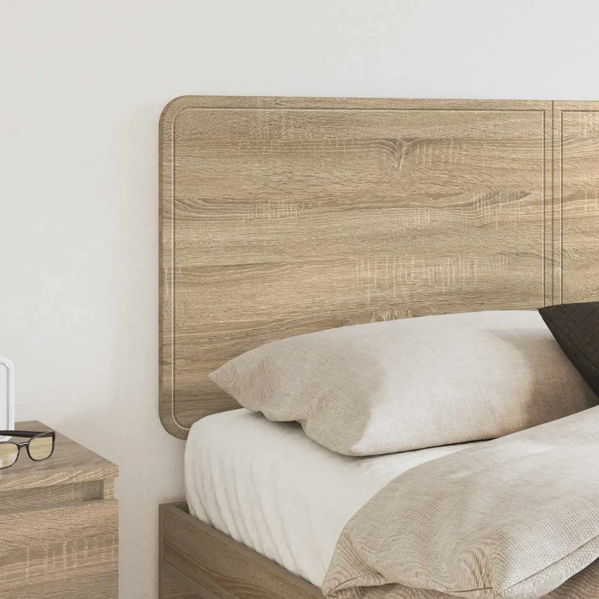 Brown Engineered Wood Headboard in Sonoma Oak