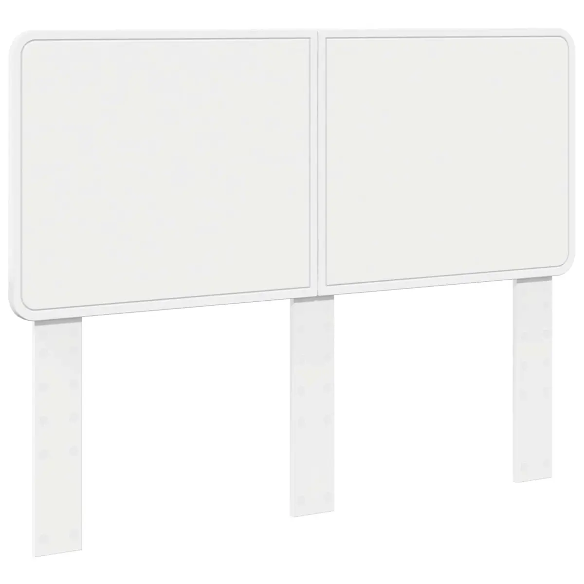 Engineered Wood Headboard Modern Rectangle White