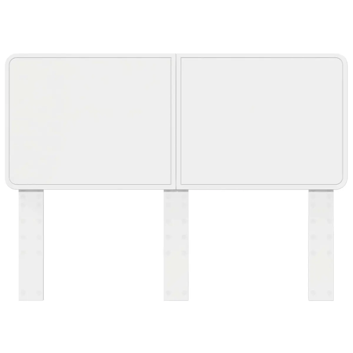 Engineered Wood Headboard Modern Rectangle White