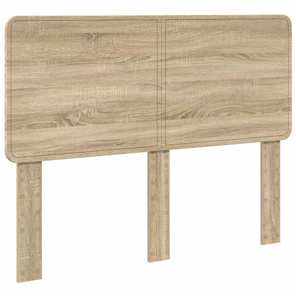 Headboard Engineered Wood Brown Rectangle