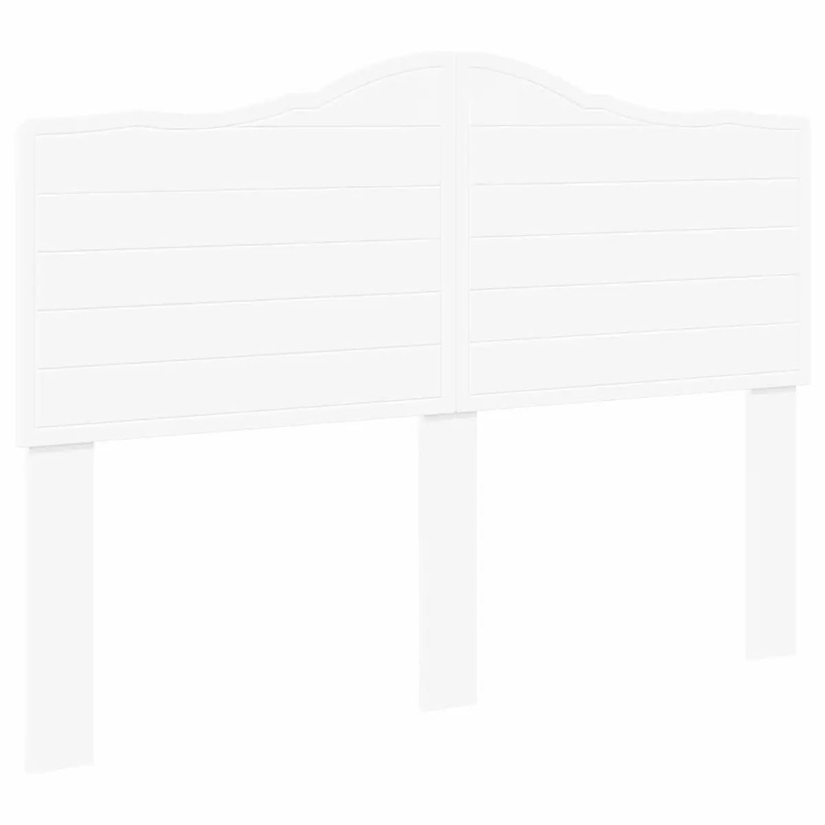 White Headboard Engineered Wood Modern Bedroom Furniture Minimalist Wall Mounted