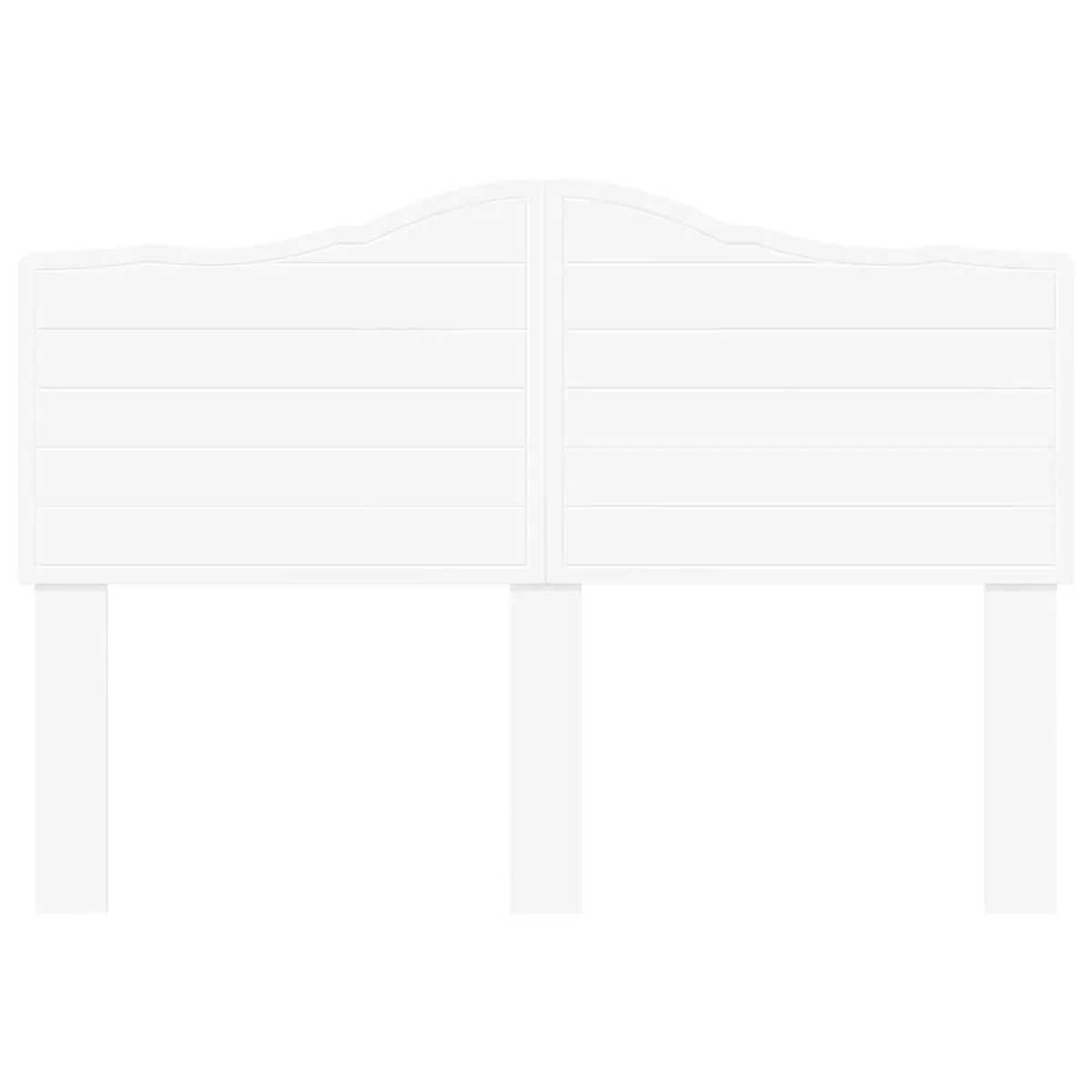 White Headboard Engineered Wood Modern Bedroom Furniture Minimalist Wall Mounted