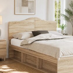 Sturdy Brown Engineered Wood Modern Headboard