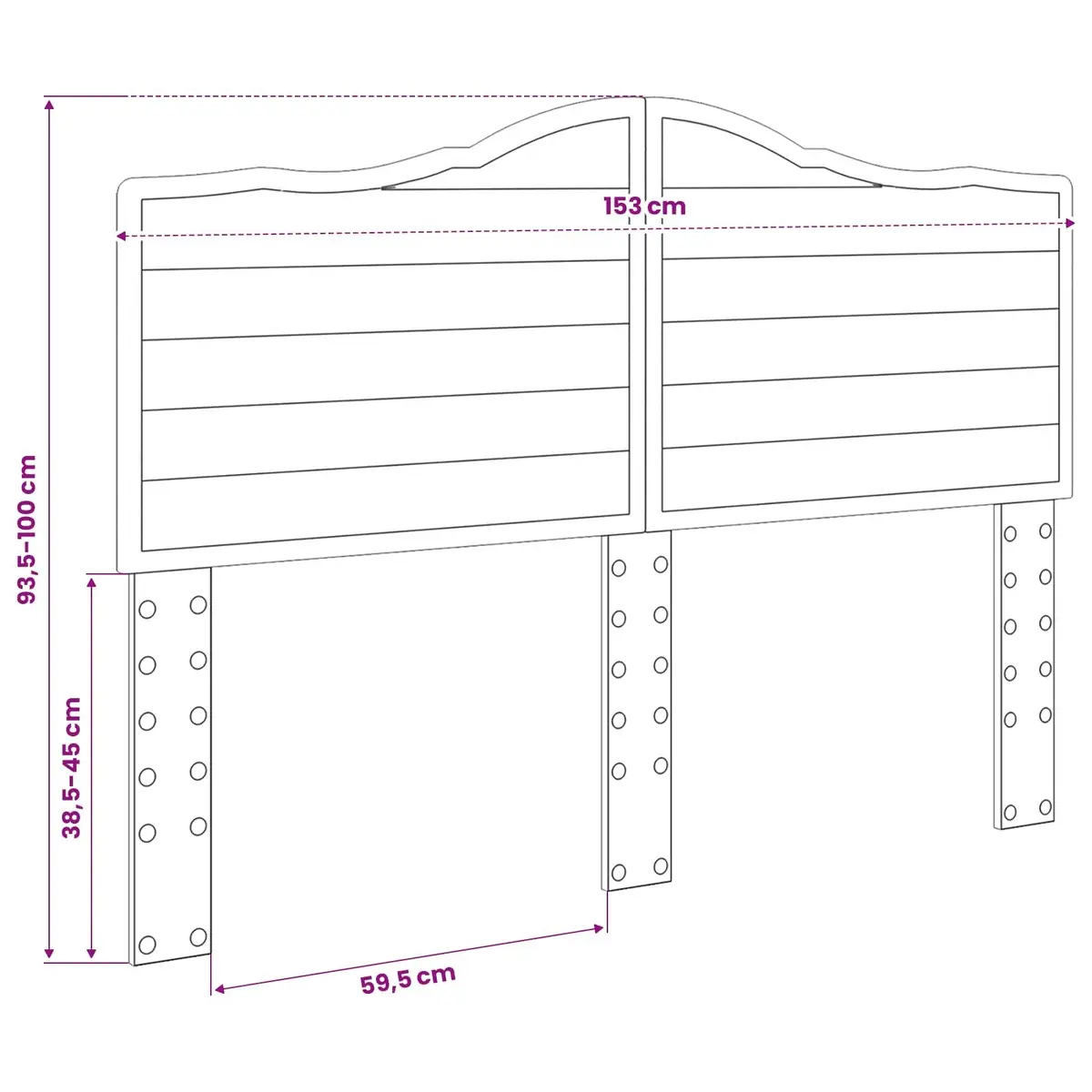 Brown Engineered Wood Modern Headboard