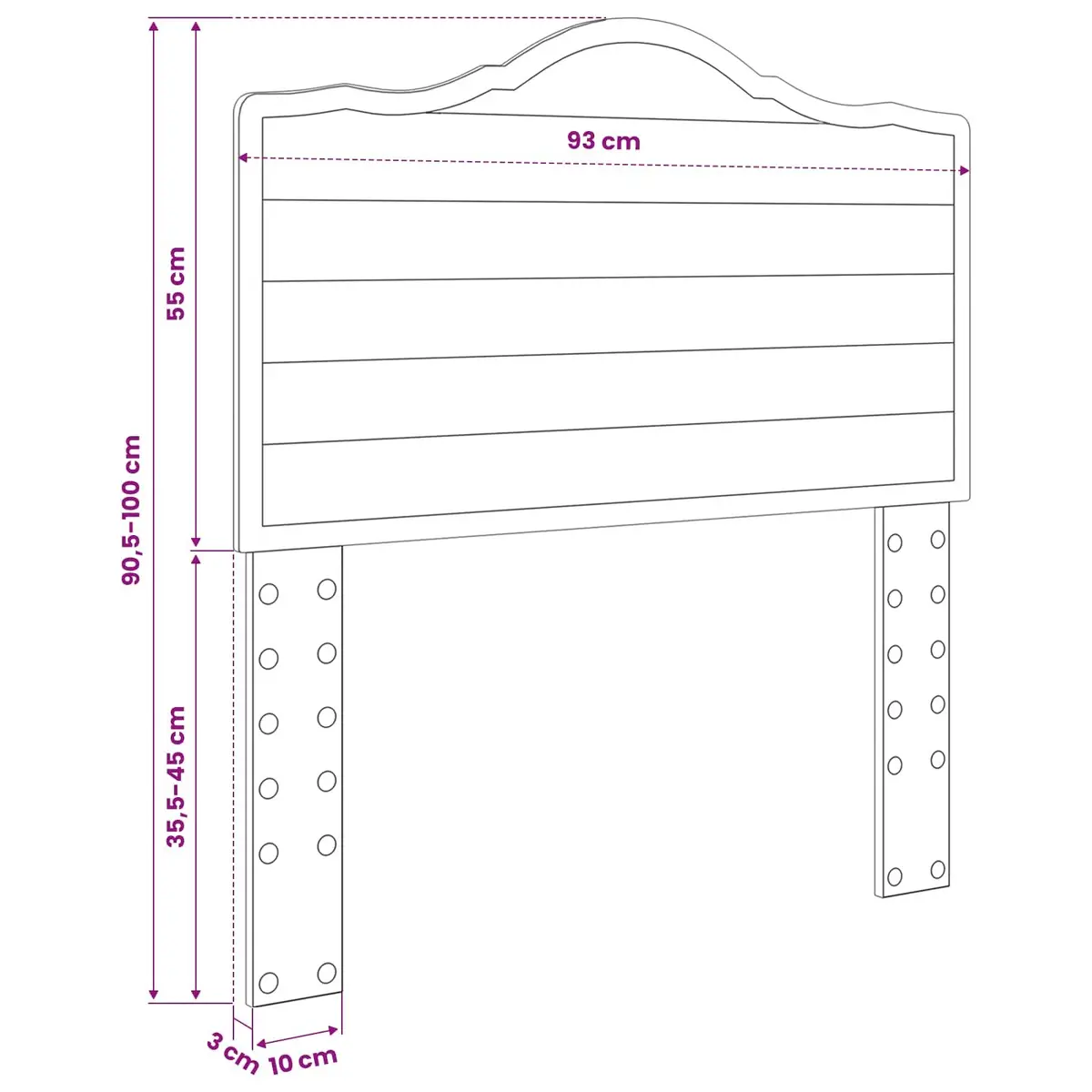 Sonoma Oak Engineered Wood Headboard for Modern Beds