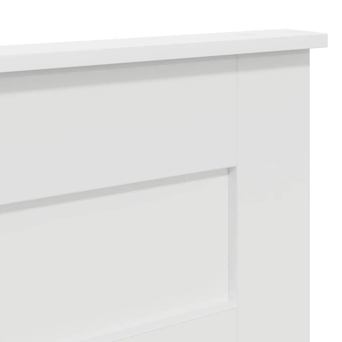 White Engineered Wood Headboard Modern Bedroom Furniture Contemporary Design