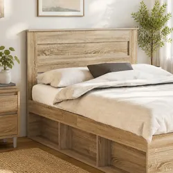 Sturdy Brown Engineered Wood Headboard for Modern Bedrooms