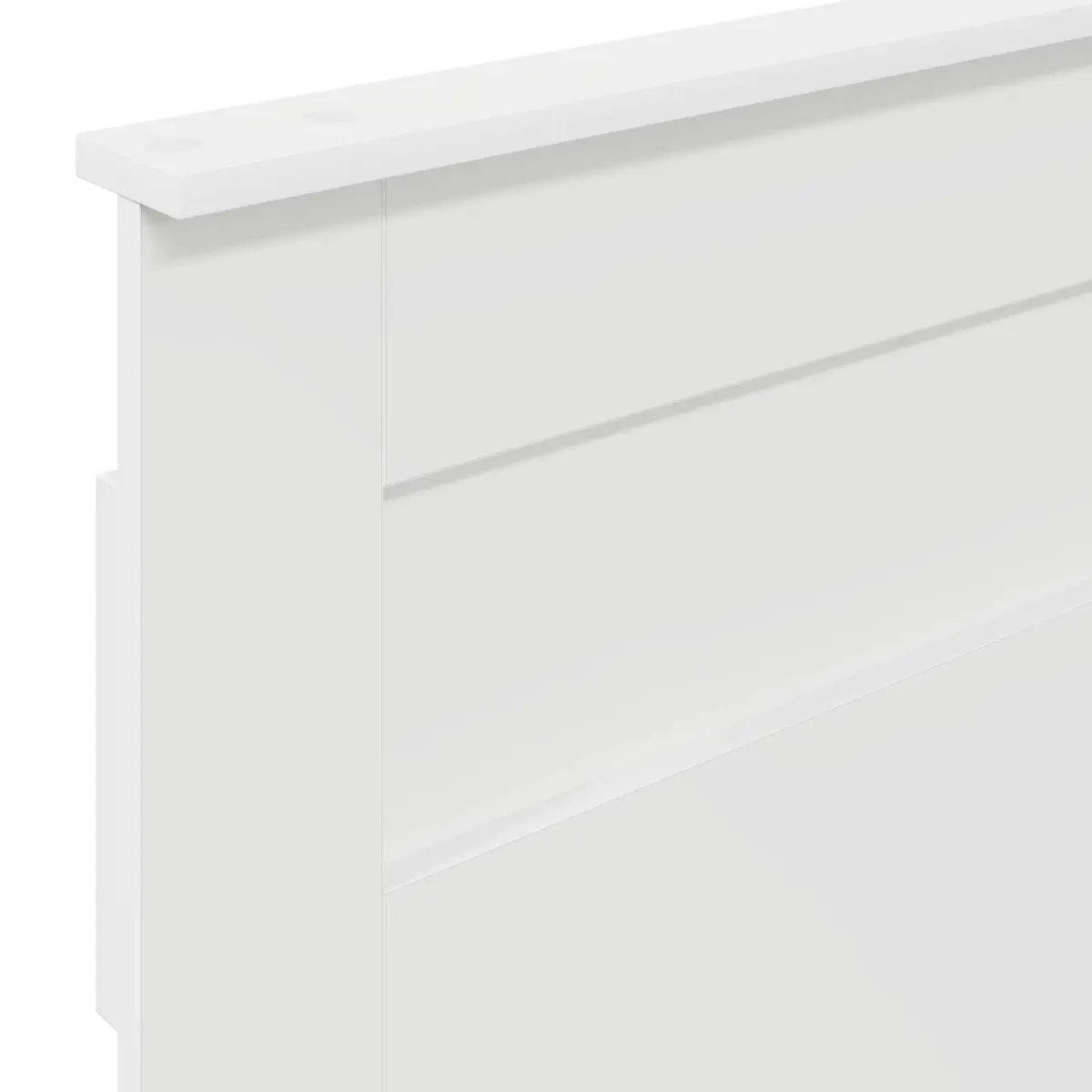 White Engineered Wood Headboard for Bedrooms