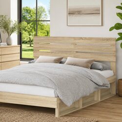 Stylish Brown Engineered Wood Headboard for Bedrooms