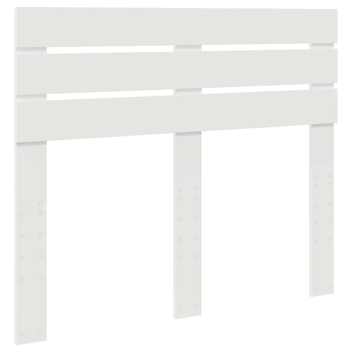 White Engineered Wood Rectangular Headboard