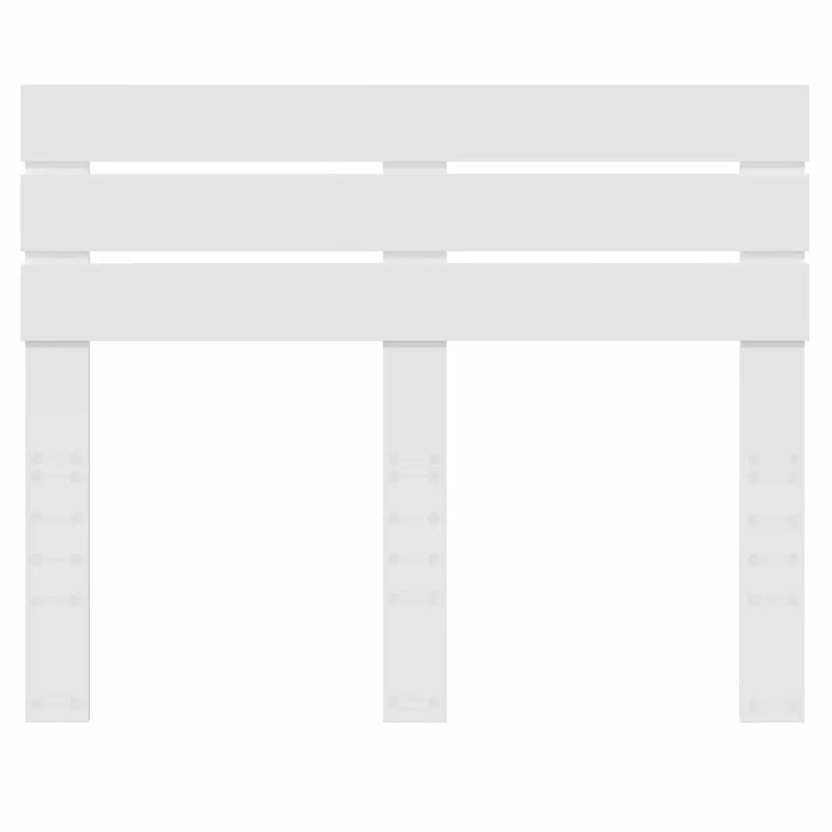 White Engineered Wood Rectangular Headboard