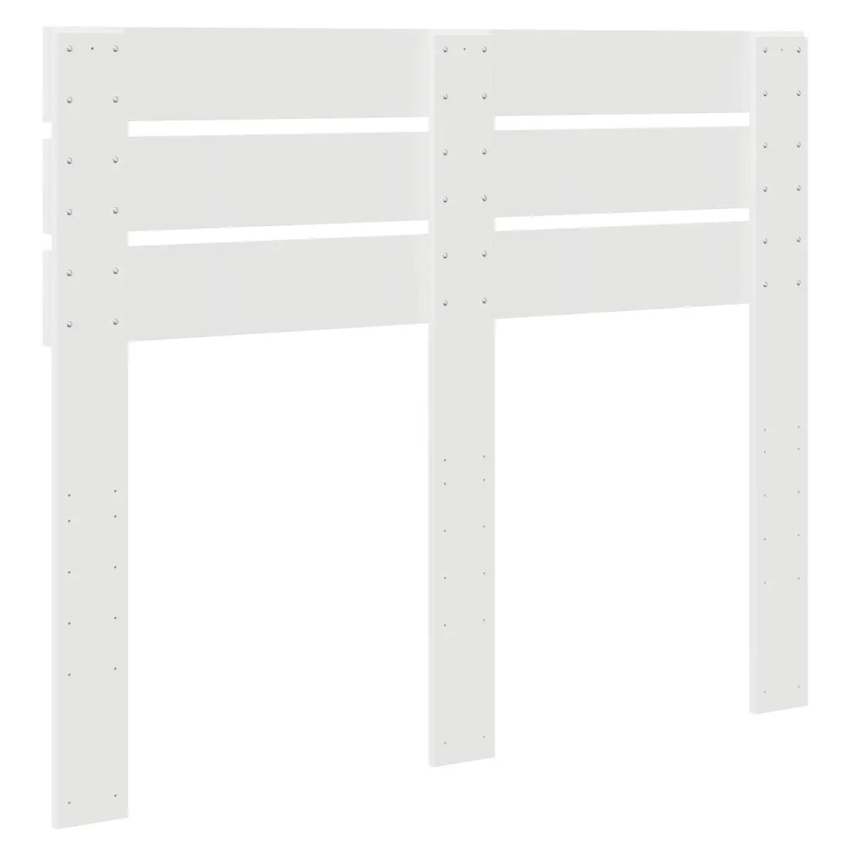 White Engineered Wood Rectangular Headboard