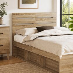 Stylish Brown Engineered Wood Headboard for Modern Bedrooms