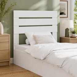 Stylish White Engineered Wood Headboard for Modern Bedrooms