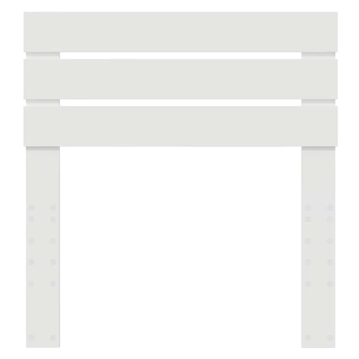Rectangular White Headboard Engineered Wood Bedroom Décor