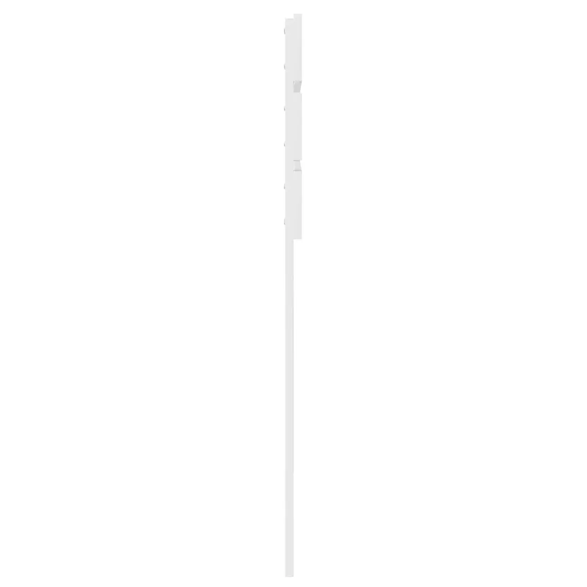 Rectangular White Headboard Engineered Wood Bedroom Décor