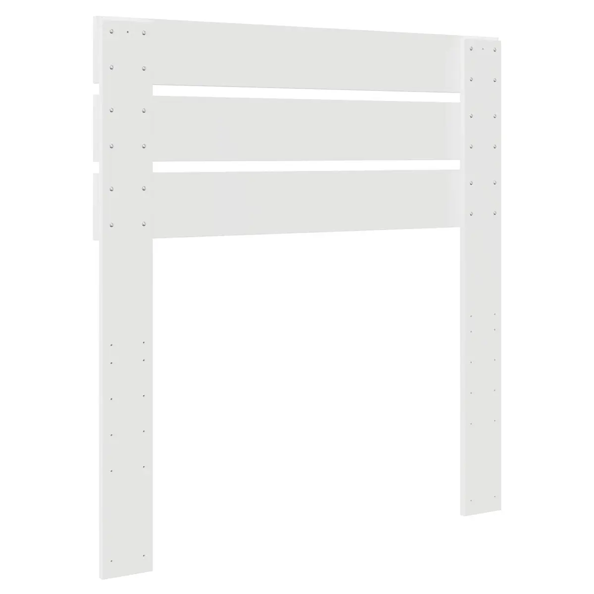Rectangular White Headboard Engineered Wood Bedroom Décor