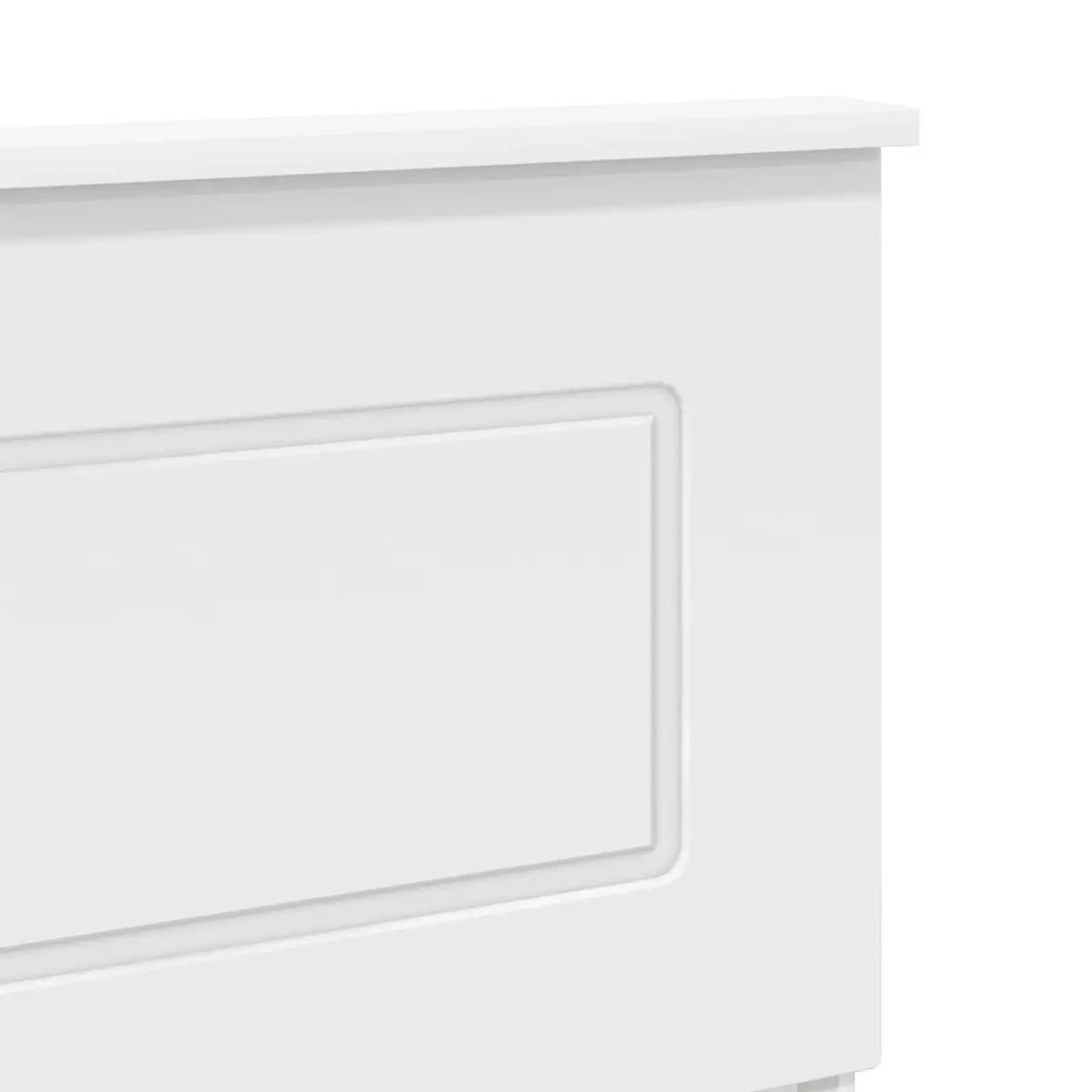 White Engineered Wood Headboard for Modern Bedrooms