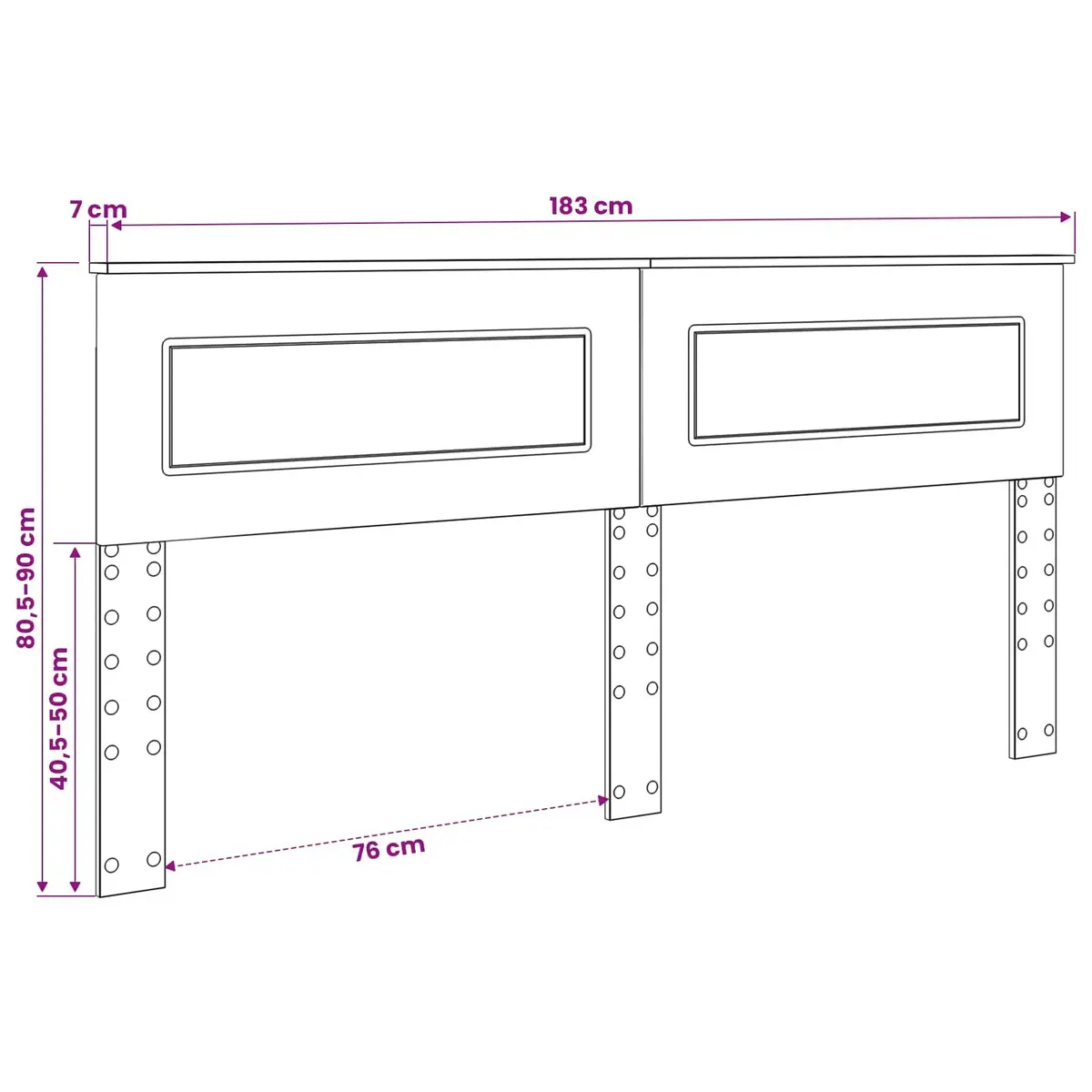 White Engineered Wood Headboard for Modern Bedrooms