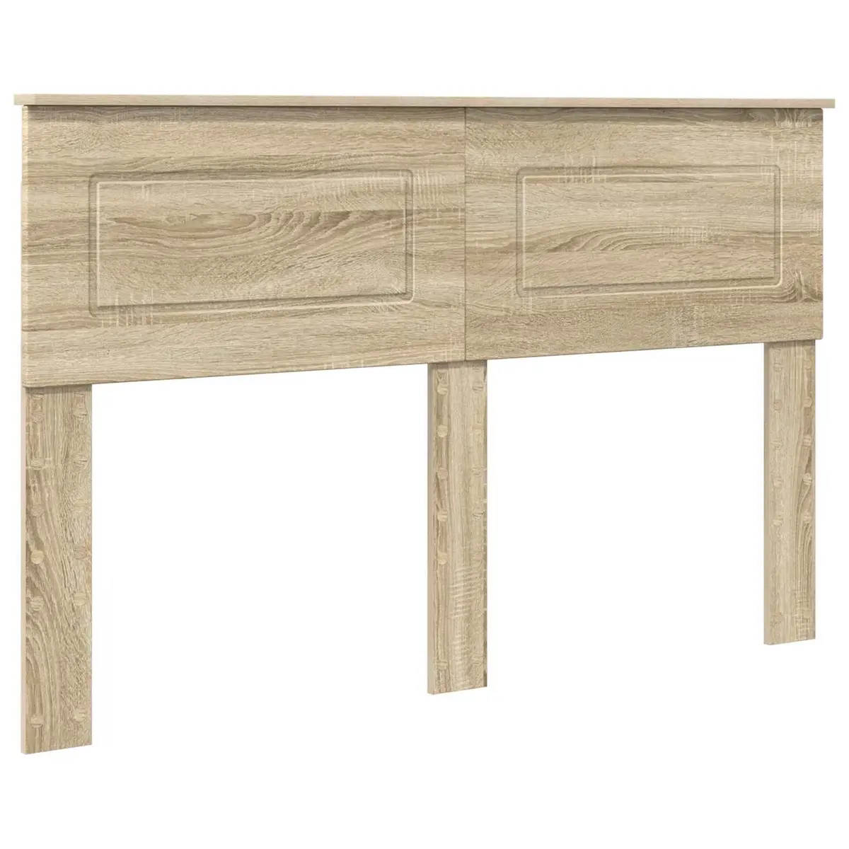 Headboard Engineered Wood Brown Bedroom Furniture Modern Rectangular Design