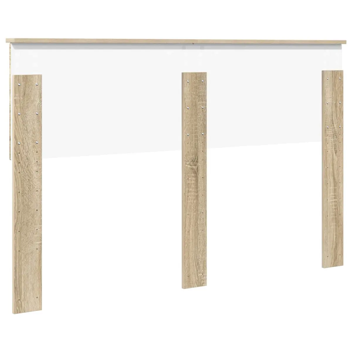 Headboard Engineered Wood Brown Bedroom Furniture Modern Rectangular Design