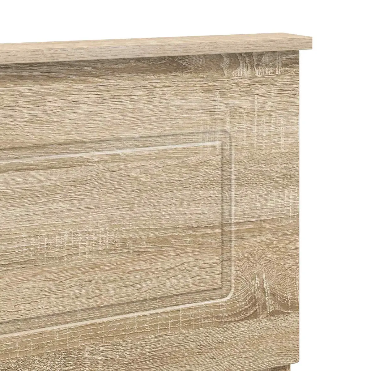 Headboard Engineered Wood Brown Bedroom Furniture Modern Rectangular Design