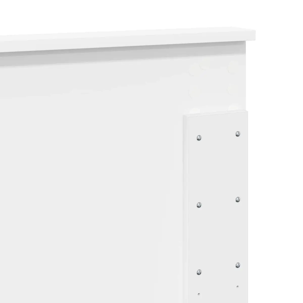 White Engineered Wood Modern Headboard for Bedrooms