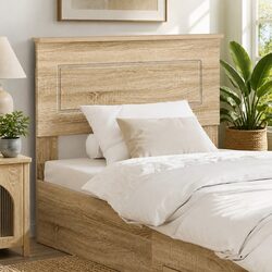 Stylish Brown Engineered Wood Headboard for Modern Bedrooms