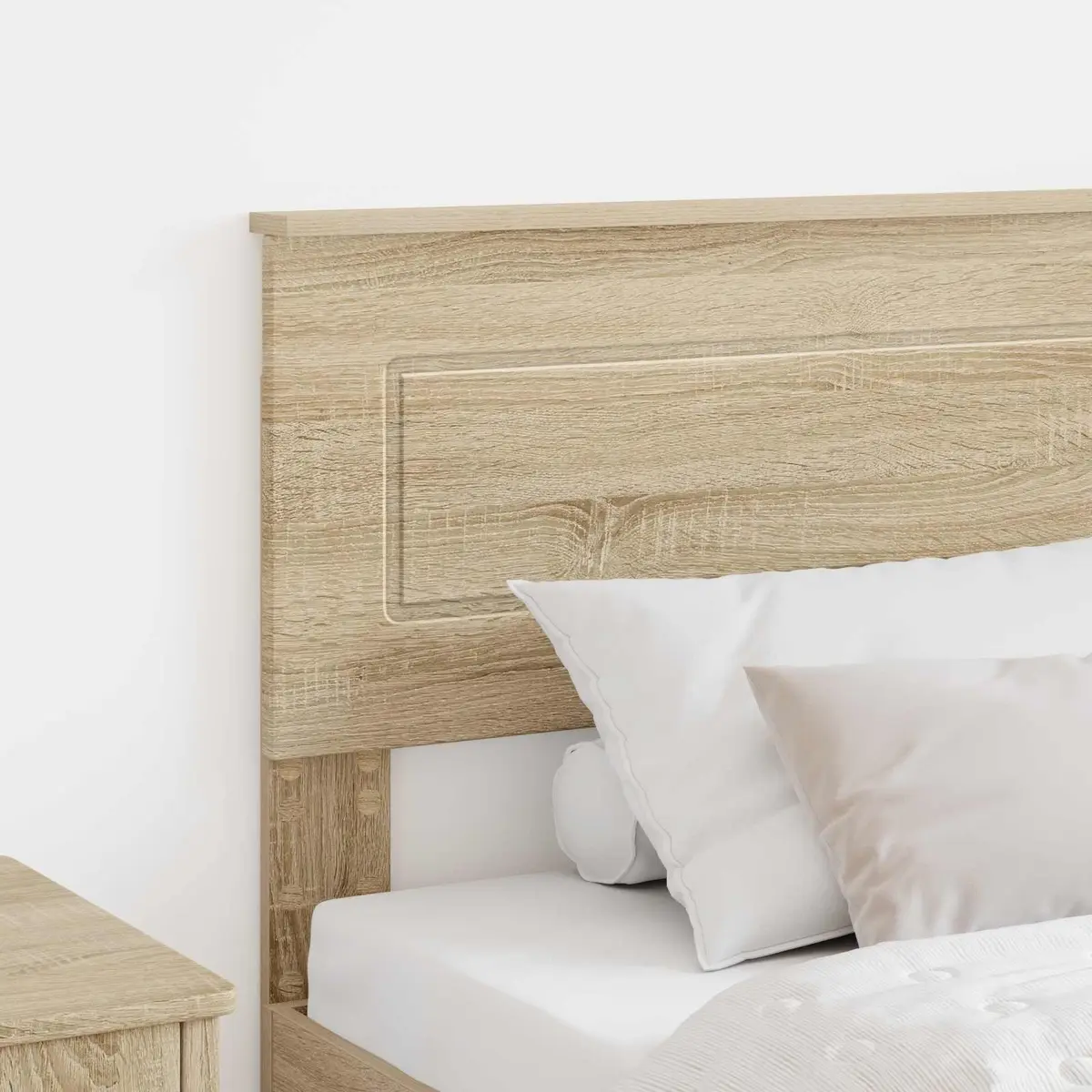 Brown Engineered Wood Headboard for Modern Bedrooms