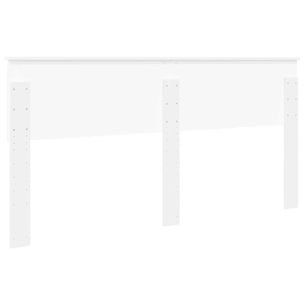 White Engineered Wood Headboard Modern Minimalist Bedroom Furniture Rectangular