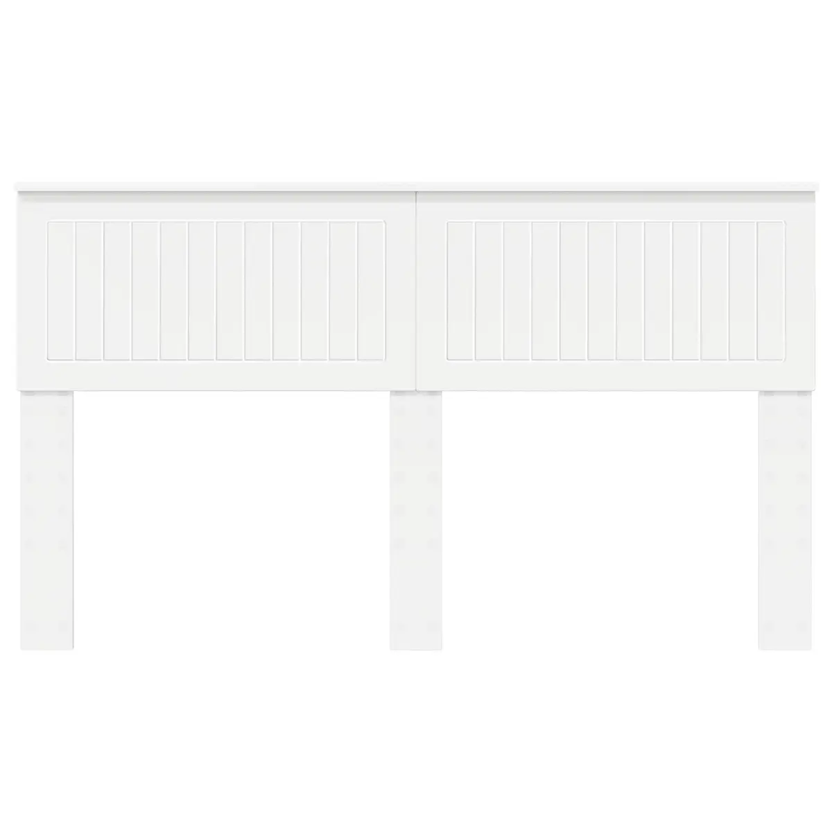 Engineered Wood Headboard White Rectangular Modern Minimalist