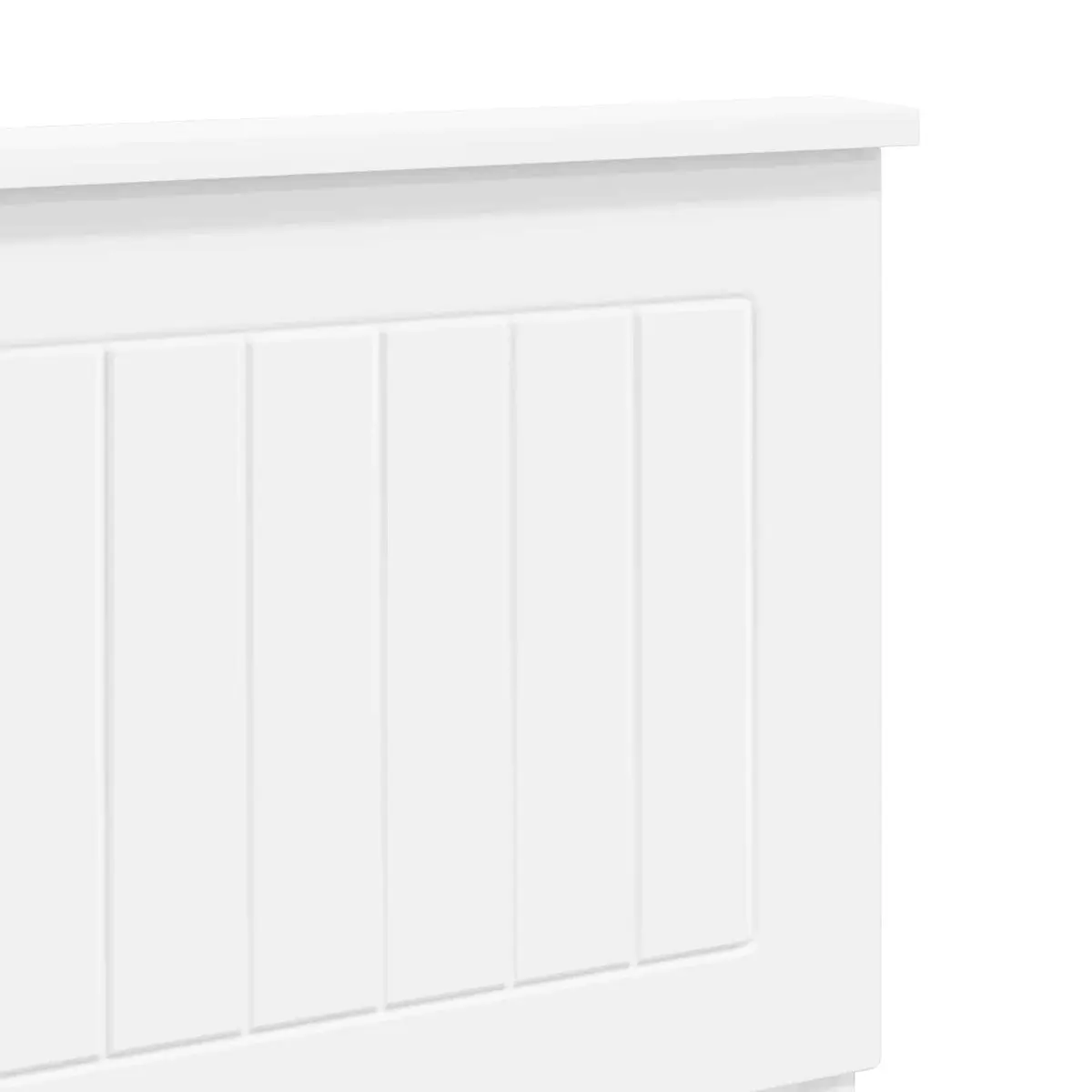 Engineered Wood Headboard White Rectangular Modern Minimalist