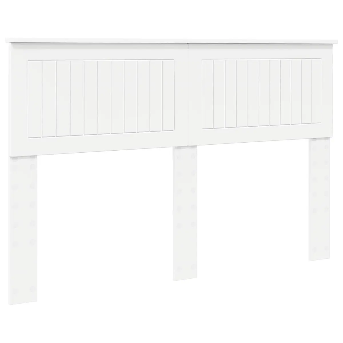 Engineered Wood Headboard White Rectangular Modern Minimalist Bedroom Furniture