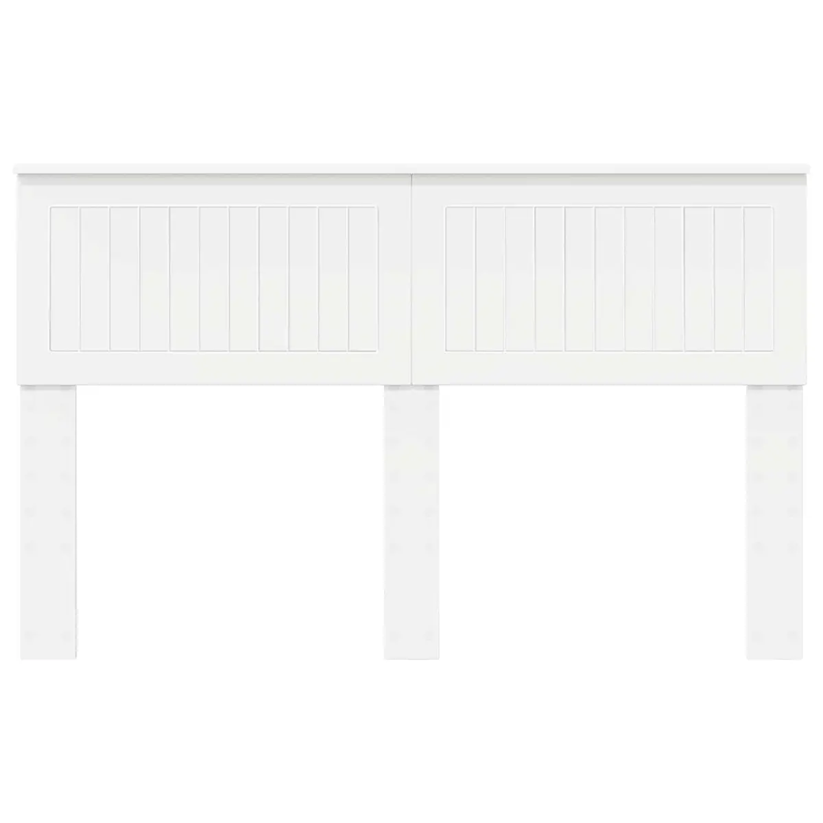 Engineered Wood Headboard White Rectangular Modern Minimalist Bedroom Furniture
