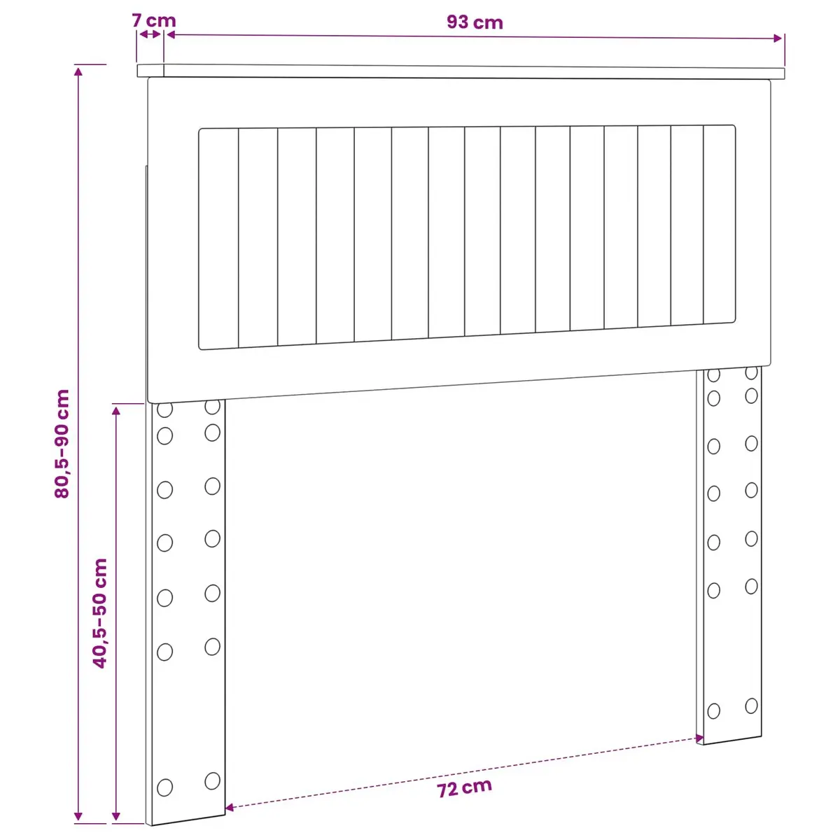 Brown Engineered Wood Headboard for Modern Bedrooms