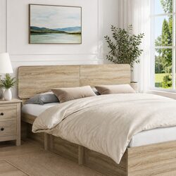 Stylish Brown Engineered Wood Headboard for Modern Bedrooms