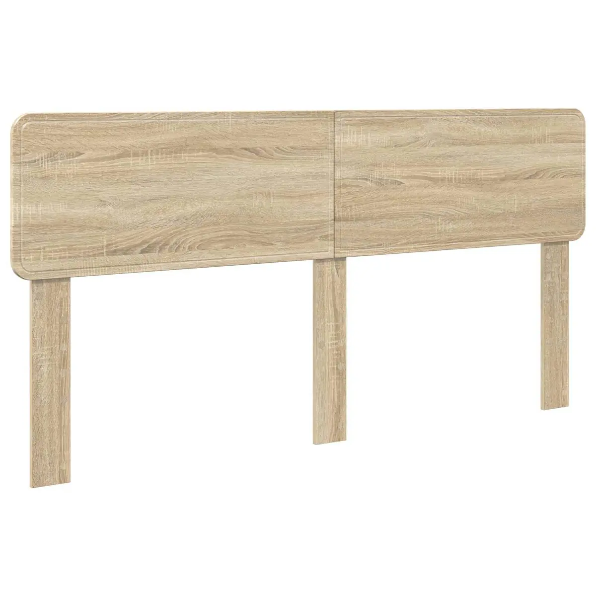 Modern Headboard Brown Engineered Wood Frame Bedroom Furniture Minimalist Design