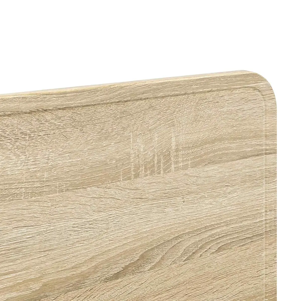 Modern Headboard Brown Engineered Wood Frame Bedroom Furniture Minimalist Design