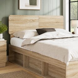 Brown Engineered Wood Headboard with Durable Design