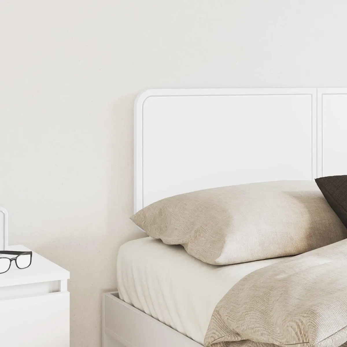 Engineered Wood Headboard Modern Minimalist White