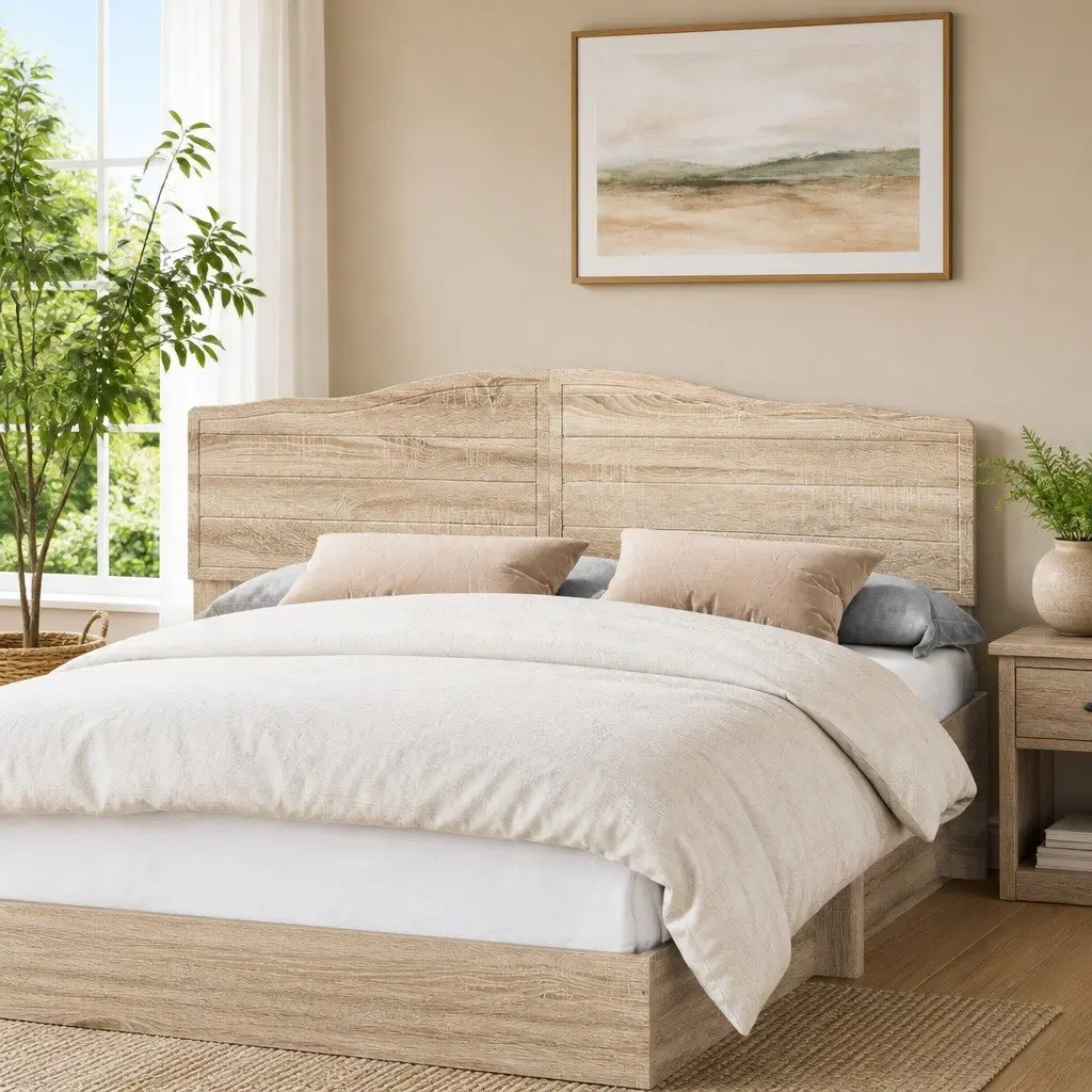 Sonoma Oak Modern Headboard in Engineered Wood