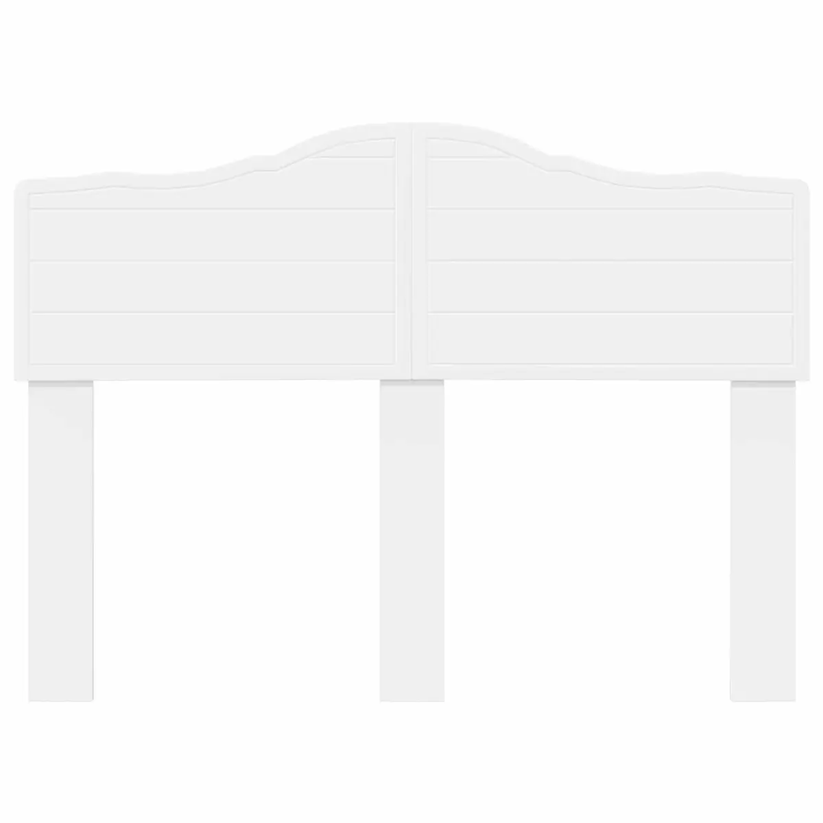 Minimalist White Engineered Wood Headboard