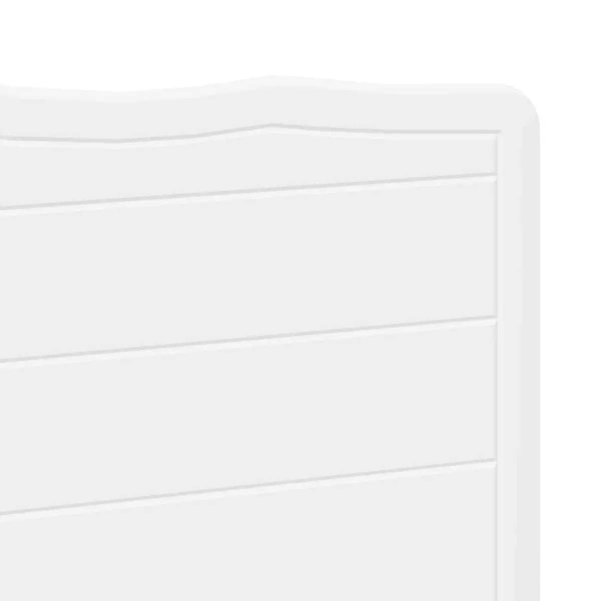 Minimalist White Engineered Wood Headboard