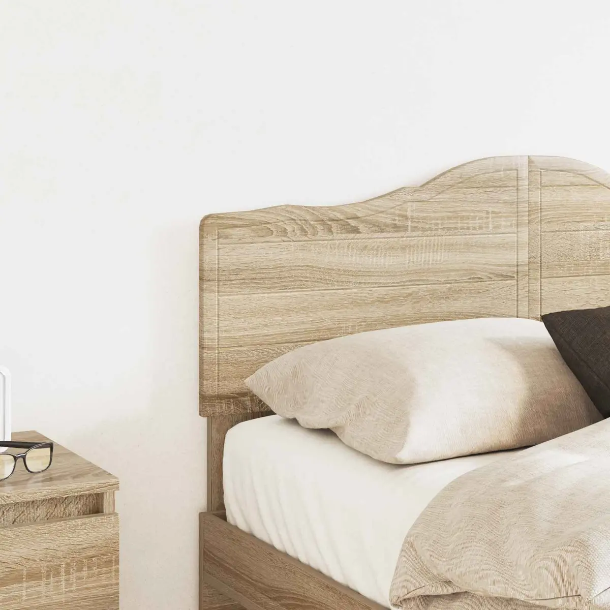 Brown Rectangle Headboard in Engineered Wood