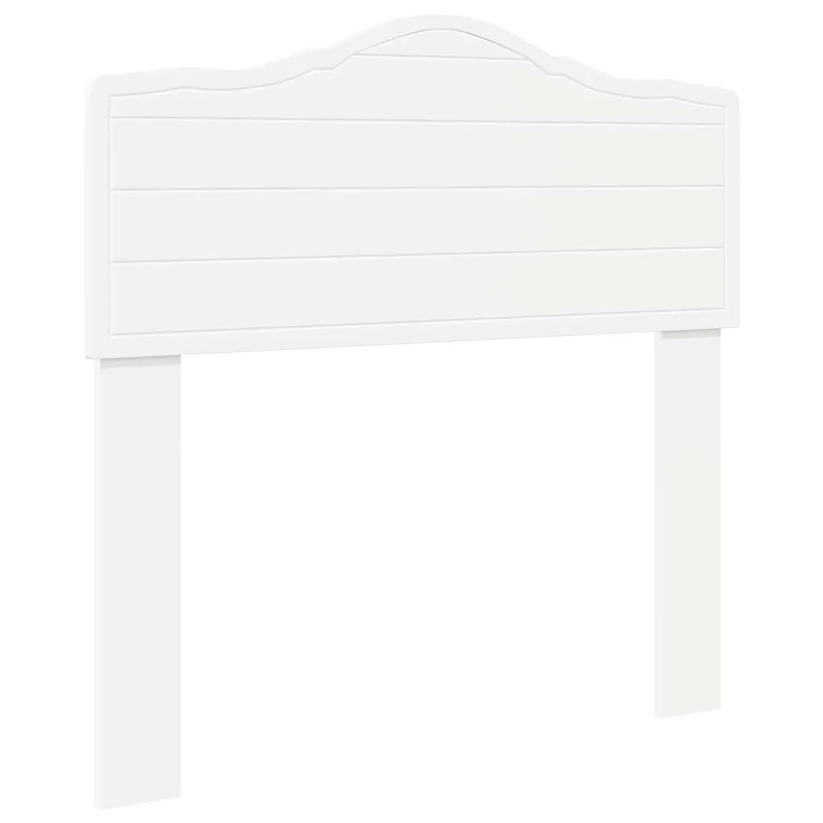 White Engineered Wood Headboard for Modern Bedrooms