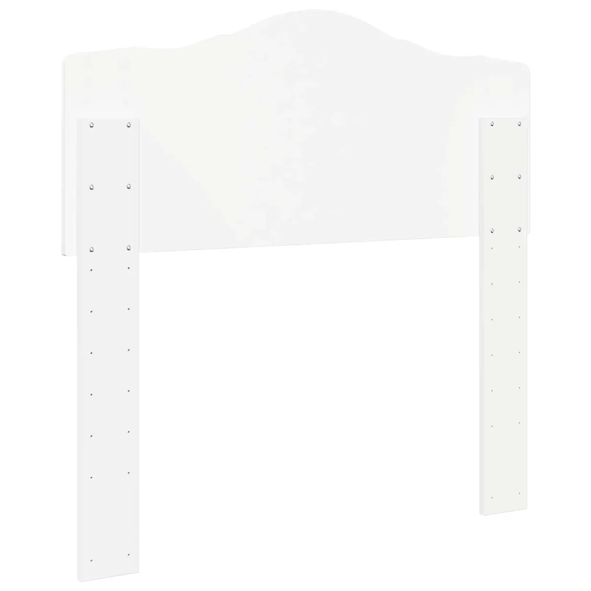 White Engineered Wood Headboard for Modern Bedrooms